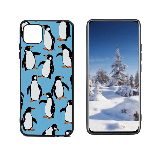 Compatible with Samsung Galaxy A22 5G Phone Case, Penguin-285 Case Silicone Protective for Teen Girl Boy Case for Samsung Galaxy A22 5G