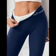 thumbnail image 2 of Leggings de Cintura Alta y Gruesos para Mujer: Pantalones de Yoga, Ciclismo y Entrenamiento con Control de Abdomen Sin Transparencias. Inglés y Azul Marino M, 2 of 3