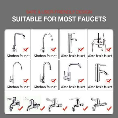 Leakproof Design With Double O Ring Aitsite Universal Splash Filter Faucet 7 Rotatable Faucet Sprayer Head With Durable Copper 1pc Copper Oxygen Enriched Foam Anti Splash 4 Layer Net Filter Faucet Water Filters Home Kitchen