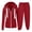 Red, variant on Bloomae Womens Full Zip-Up Hoodie Tracksuit Set Long Sleeve Drawstring Casual Hooded Pullover Sweatshirts and Jogging Suits Workout Gym 2 Piece Outfits with Pockets