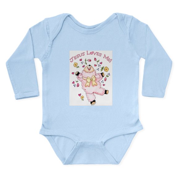 CafePress - Lamb_Jlm Body Suit - Long Sleeve Cotton Baby Bodysuit