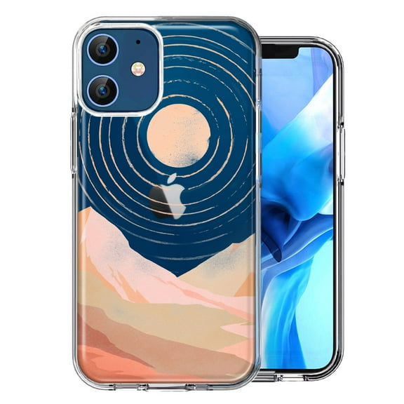 MUNDAZE For Apple iPhone 12 Desert Mountains Design Double Layer Phone Case Cover