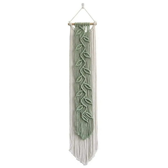 Hzzsbu Nordic Leaf Macrame Tapestry Wall Hanging - Dream Catcher for Living Room Decor