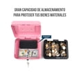 thumbnail image 4 of Pequeña Caja De Seguridad Con Cerradura Y Ranuras Alcancía De Monedas Y Otros Objetos De Valor Rosa, 4 of 11