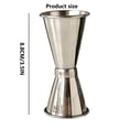 thumbnail image 3 of Stainless Steel Jigger, Double-Sided Measuring Cup for Bartending, Home Bar, Cocktail Making, with Engraved Markings for Precise 1Oz/2Oz & 0.5Oz/1Oz Measurements, , 1* Double-Ended Measuring Cup, 3 of 8