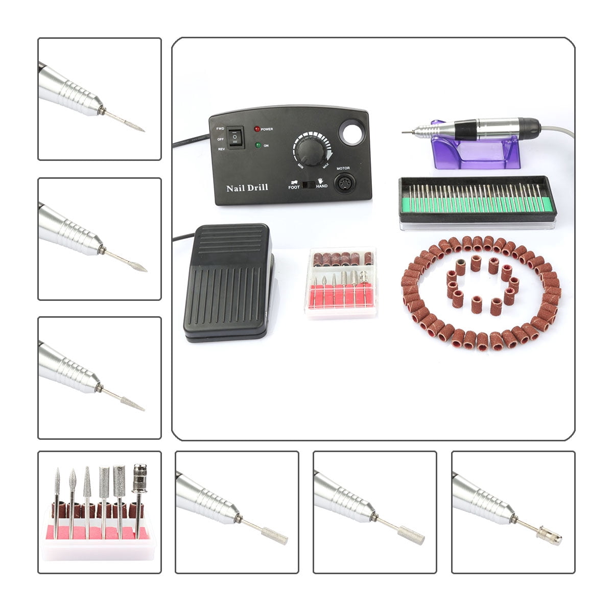 Coastacloud Electric Nail Machine Acrylics Gel Polish Pro Salon Set Nail Drill 20000 RPM Fast Machine Manicure Pedicure