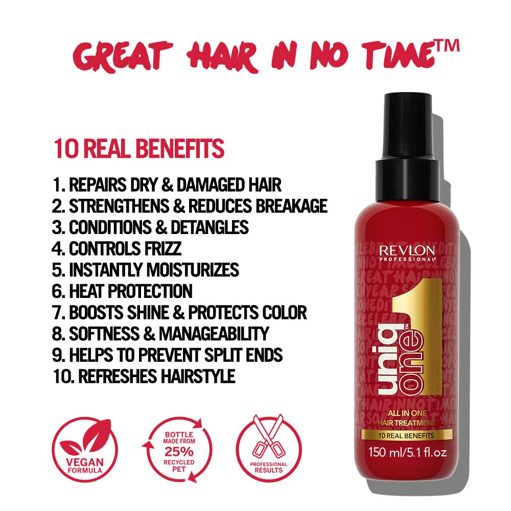Revlon UniqOne Celebration Leave-In Hair Treatment, 5.1 oz photo 3