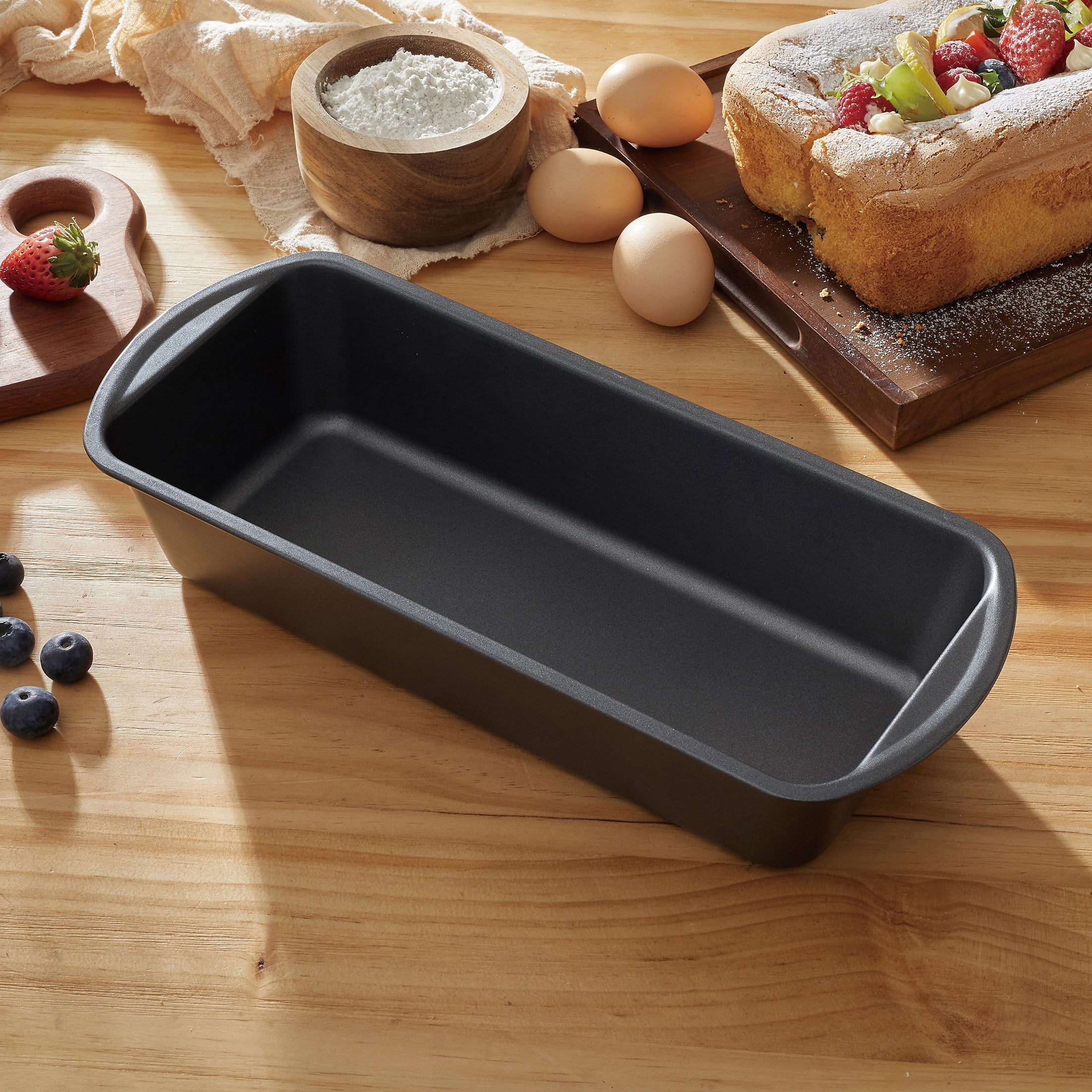 Mainstays Non-Stick Long Bread Loaf Pan, 12''X5'', Gray, Carbon Steel