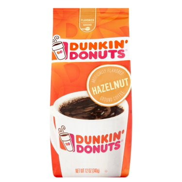 (2 Pack) Dunkin' Donuts Hazelnut Ground Coffee, 12 (Best Tasting Hazelnut Coffee)