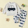 thumbnail image 2 of Towmus Toddler Baby Boy Fall Winter Clothes Outfit Farm Long Sleeve Sweatshirt Top+Long Pant Set 3 6 9 12 18 24Month 2t 3t, 2 of 7