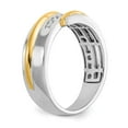 thumbnail image 5 of 14K Two-Tone Gold Ring Band Men's Diamond Lab Grown Round, Size 6, 5 of 6