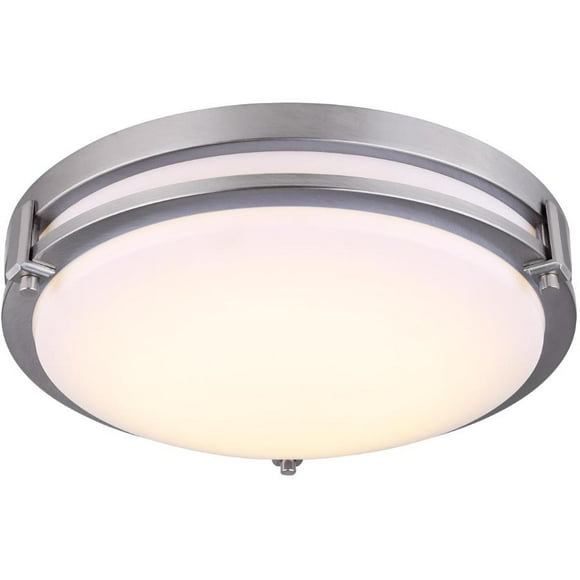 Gilda LED Flush Mount Light Fixture - Brushed Nickel, 19W, 13"