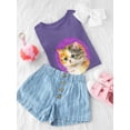 thumbnail image 3 of Wide Open Eyes Cat T-Shirt Toddler -Kayomi Harai Designs,  2 Toddler, 3 of 4
