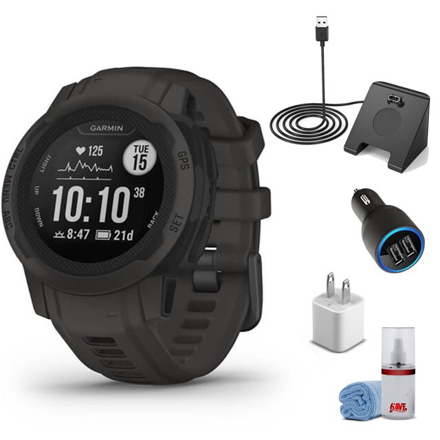 Instinct 2S: Edición Estándar, Grafito con Kit de Accesorios Básico