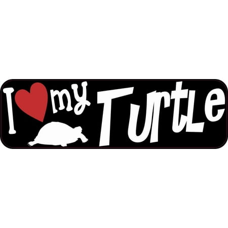 10in x 3in I Love My Turtle Magnet Car Door Magnetic Truck Magnets Sign