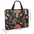 thumbnail image 2 of AWERP Mushrooms Butterflies Fern Laptop Bag Diving Fabric Soft Carrying Travel Case Tablet Cover Neoprene 13inch, 2 of 5