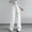 White, variant on Oplxuo Women's Fleece Wide Leg Cargo Pants Drawstring High Waisted Wide Leg Winter Warm Sweatpants with Pockets