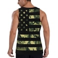thumbnail image 3 of Easygdp American Flag Camo Men's Tank Top, Sleeveless Muscle T Shirts, Breathable, Quick-Dry, Loose for Gym, Running, Fitness - Small, 3 of 9