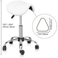 thumbnail image 2 of UBesGoo Ergonomic Salon Stool, Adjustable Hydraulic Saddle Stool Chair, White, 2 of 7