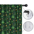 thumbnail image 4 of Blackout Kids Curtains,Dark Green Christmas Tree and Star Pattern Childrens Insulated Curtains Set Of 2,Bedroom Essentials,Toddler Room Decor 42"x54", 4 of 5