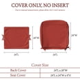 thumbnail image 6 of Pakunoda 24" X 24" Outdoor Deep Seat Cushion Replacement Slipcovers, 6 Set of Waterproof Patio Furniture Cushion Covers, Outdoor Cushion Covers with Zipper for Patio Furniture, Terrared, 6 of 7