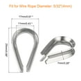 thumbnail image 2 of 50 Pack M4 Stainless Steel Thimble for 5/32" Dia Wire Rope, Wire Rope Cable Thimbles Rigging for Marine, 2 of 6