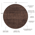 thumbnail image 3 of Koyal Wholesale Acrylic Brown Wicker Woven Charger Plates for Weddings Birthdays Quinceaneras Party Events, 4-Pack, 3 of 5