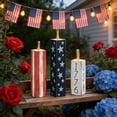 4th of July Wooden Block Decor Set USA Star Stripes Table Centerpiece ...