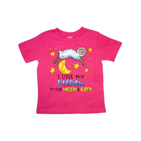 

Inktastic I Love my Peepaw to the Moon and Back Cute Sheep Gift Toddler Boy or Toddler Girl T-Shirt