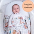 thumbnail image 7 of LollyBanks 100% Cotton Muslin Swaddle Blanket, Gentle and Soft Baby Blankets for Boys and Girls, Lightweight 47 x 47 Inches Newborn Receiving Blanket, Newborn Essentials (Animal Skate Print), 7 of 7