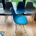 thumbnail image 2 of Heavenly Collection Navy Green Chair with Chrome Base SET OF 2, 2 of 6