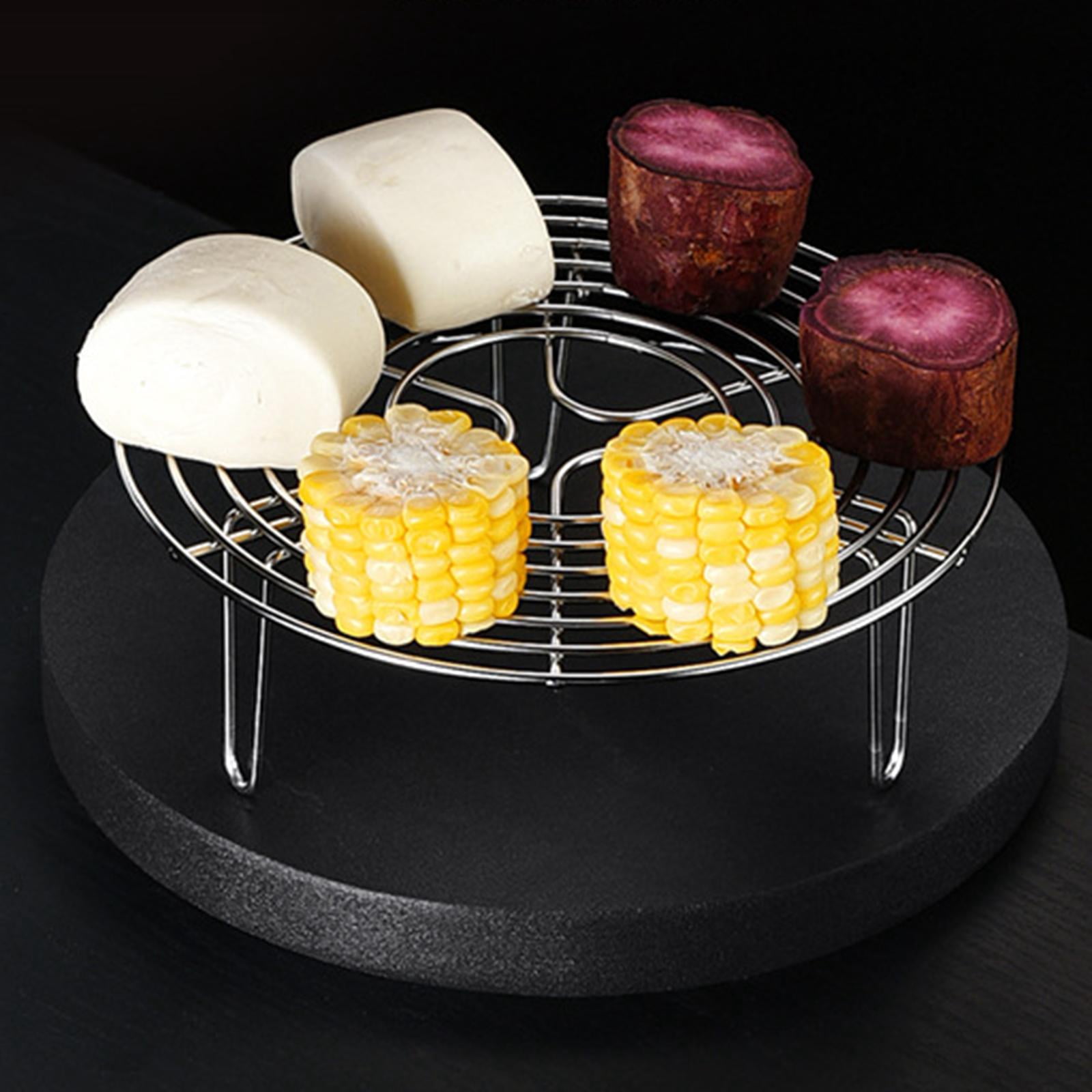 Round Cooling Rack Round Stainless Steel Steamer Rack for Pot Air Fryer Oven 8.66inch