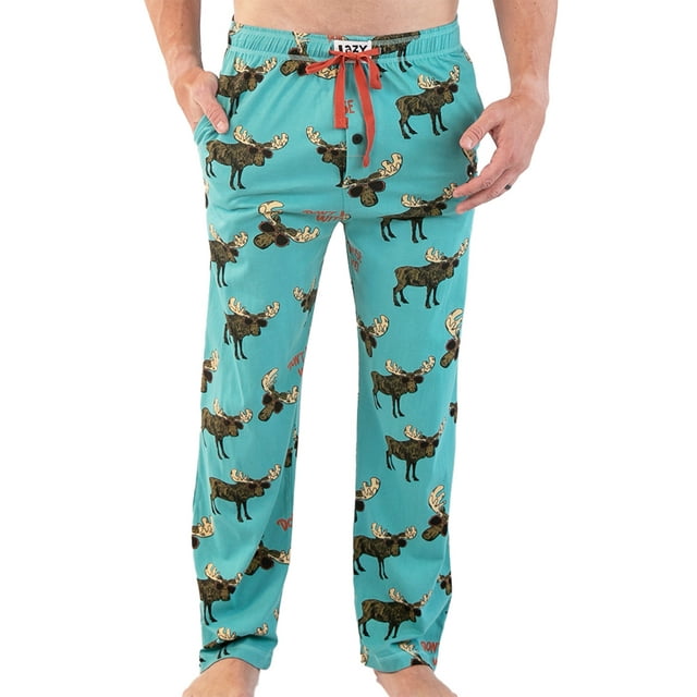 LazyOne Animal Pajama Pants for Men, Male Pajamas, Don't Moose With Me