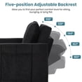 thumbnail image 4 of Convertible Sleeper Chair Bed, 31.5" Upholstered Pull Out Sofa Bed with 5-Position Adjustable Backrest, Fold Out Chair Bed for Living Room, Apartment, Black, 4 of 10