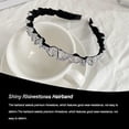 thumbnail image 2 of Qarigey Diademas con diamantes de imitación ajustables, plisadas gruesas, accesorios de moda para el cabello, aros, diademas, tocados para mujeres y Ropa, zapatos y accesorios Miscelánea Blanco Qarigey AP010737-02, 2 of 6