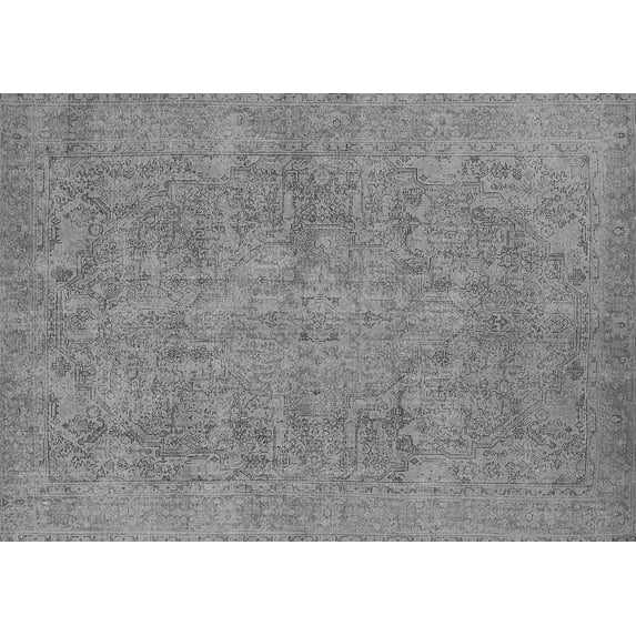 Ahgly Company Indoor Rectangle Oriental Gray Industrial Area Rugs, 2' x 4'