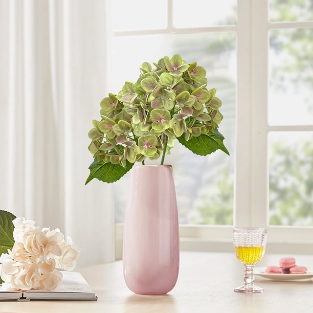EARKITY Simulation Hydrangea with 54 Petals Silk Flower Singles Stems Fake Flower For Wedding Home Decoration DIY Material Field Oil Painting Style