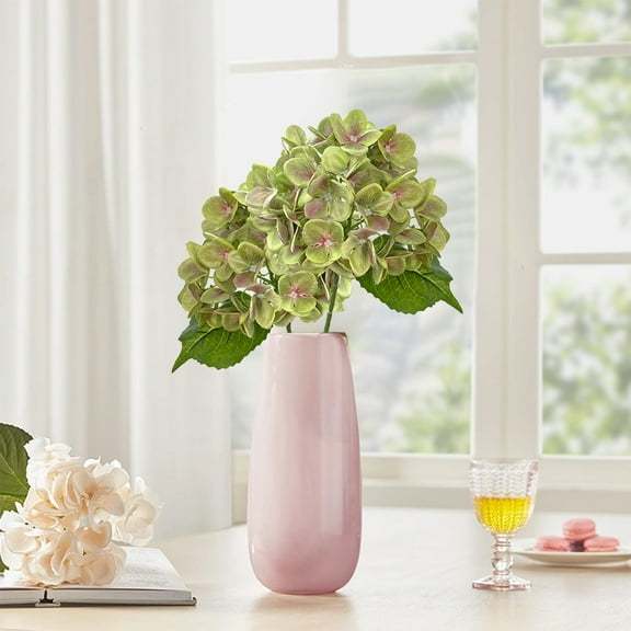 Valentine Flowers Hydrangea Bouquet Artificial Silk Bouquet Vase Centerpiece Home Decor Valentine Decorations for Indoor