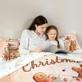 thumbnail image 4 of Castle Fairy Gingerbread Man 7-Piece Bedding Comforter Set for Preppy Children Teens,Merry Christmas King Bedding Sets,Xmas Festival Theme Ultra Soft Bed Sheets,Breathable Home Decor, 4 of 8