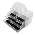 thumbnail image 3 of Caja de almacenamiento de maquillaje organizador de lápiz labial de cuatro cajones transparente exquisito práctico desmontable para organizador de artículos pequeños para ANGGREK Otros, 3 of 8