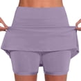 thumbnail image 3 of Kinrui Womens Skorts with Pockets High Waist Tummy Control Culottes Stretch Tennis Golf Workout Shorts S-3XL, 3 of 7