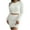 White, variant on comerut 2 Pcs/Set Women Sweater Skirt Set Twisted Texture Round Neck Solid Color Long Sleeves Slim Fit Warm Waist-exposed High Waist Wrap Hip Skirt Autumn Sweater Skirt Suit Female Clothes