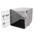 thumbnail image 3 of I Love You Dog Crate Cover, Romance Words with Hearts in Different Characters Flirt Celebration Pattern, Easy to Use Pet Kennel Cover for Dogs, 35" x 23" x 27", Red White Black, by Ambesonne, 3 of 6