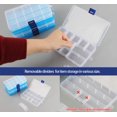 thumbnail image 3 of 6 Pack Plastic Organizer, 15 Adjustable Grid Compartment Dividers for Necklaces, Earrings, DIY Items., 3 of 5