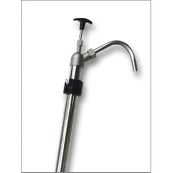 Action Pump THP-S Stainless Steel T handle pump dispenses 22 oz per stroke.