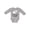 AC-Heather Grey, variant on Its My First Easter Baby Lamb Girls Long Sleeve Baby Bodysuit