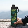 thumbnail image 7 of Balery Peacock Feathers2 Pattern 18oz Sports Insulated Kettle Stainless Steel Sports Insulated Kettle Leak-proof Water Bottle For Running Hiking Cycling Climbing Water Bottle, 7 of 7