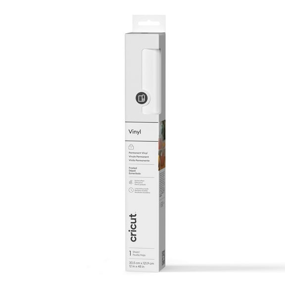 Cricut Frosted Vinyl  Permanent, Opaque, 12" x 48", Roll
