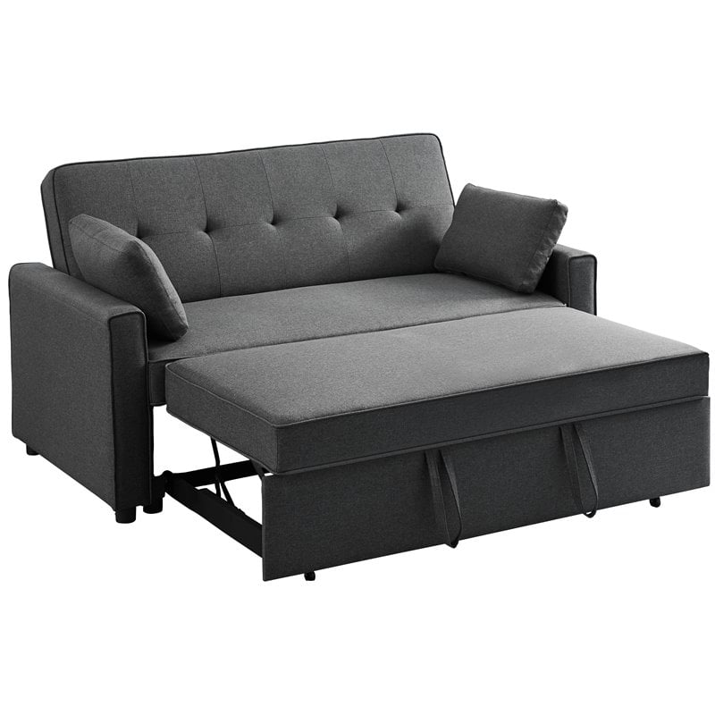 Devion Furniture Modern Fabric Loveseat, Sofa Bed Pull Out Couch