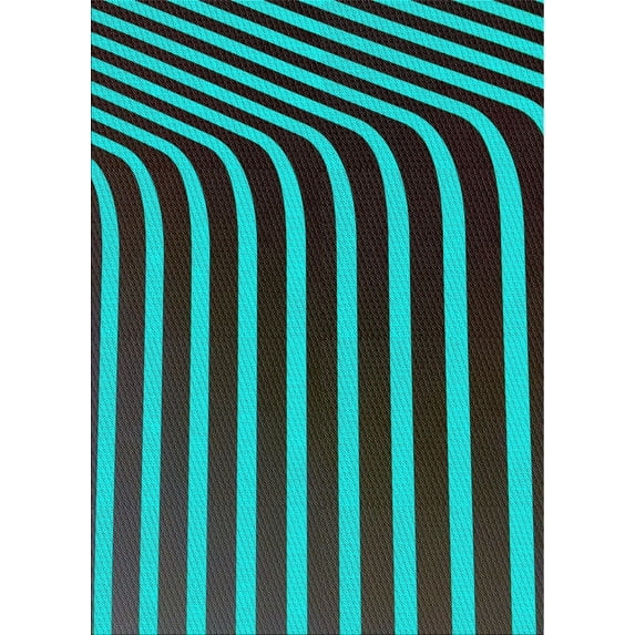 Ahgly Company Machine Washable Indoor Rectangle Transitional Bright Turquoise Blue Area Rugs, 4' x 6'